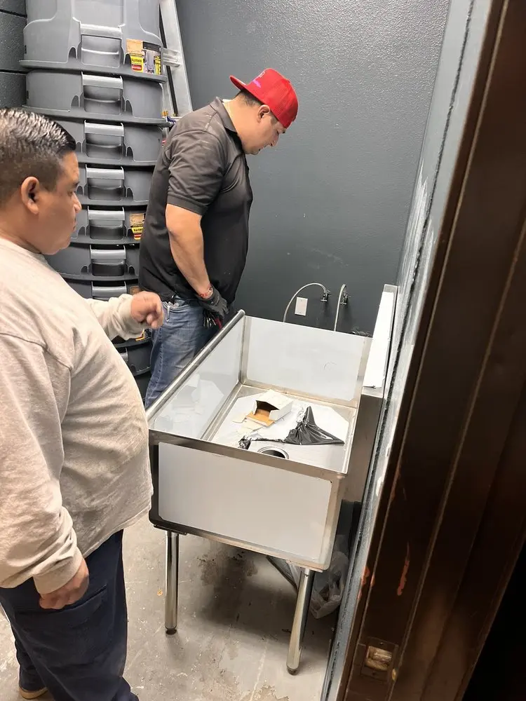 Commercial plumbing and sink installation in Arnold