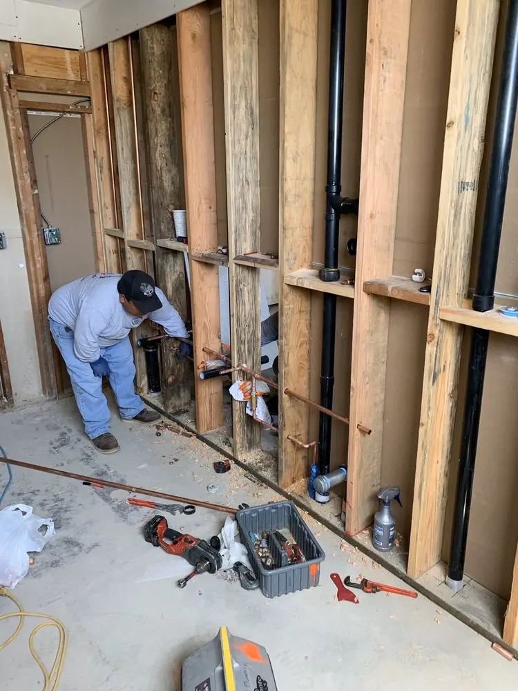 Commercial rough-in plumbing for Gas Line Repair in Arnold